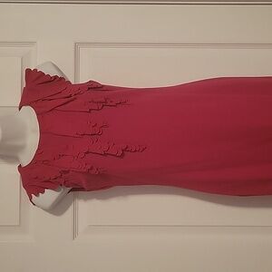 RED Valentino red flutter sleeve bodycon knit dress Size Small